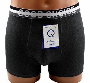 Aura.Via – ciemnoszare bokserki męskie z szeroką gumką GOOD CHOICE, rozmiar 2XL