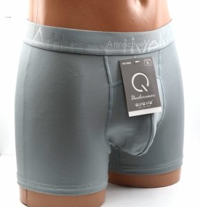 Bokserki męskie Auravia–niebieskie, bambus 85%, pas AttractiveMan, rozmiar 2XL