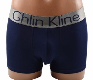 Niebieskie bokserki męskie Aura.Via Ghlin Kline–złota gumka, bawełna, rozmiar 2XL