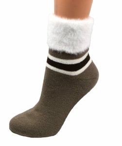 5 Par Grube zimowe skarpety damskie z alpaki i miękkim ściągaczem,rozmiar 35-38
