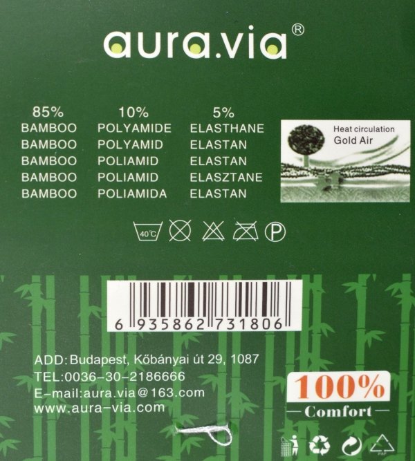 Miękkie skarpety bambusowe Aura.Via oferują naturalną przewiewność oraz właściwości antybakteryjne.