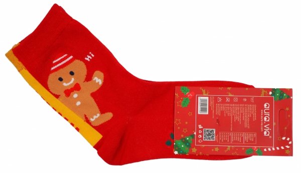 Skarpety świąteczne 38-41 AuraVia,skarpetki gwiazdka unisex mikołaj prezent