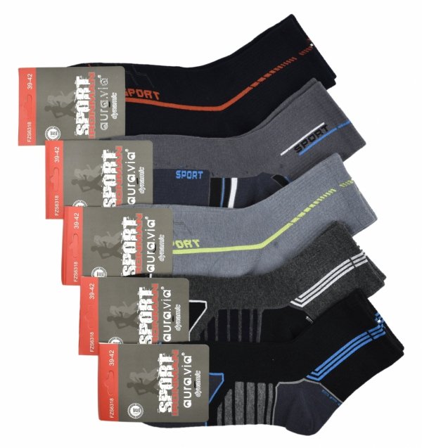 Sportowe skarpety męskie młodzieżowe Auravia wykonane z bawełny zapewniają komfort i oddychalność. Dynamiczny design oraz elastyczne dopasowanie sprawiają, że idealnie sprawdzają się na co dzień i podczas aktywności.