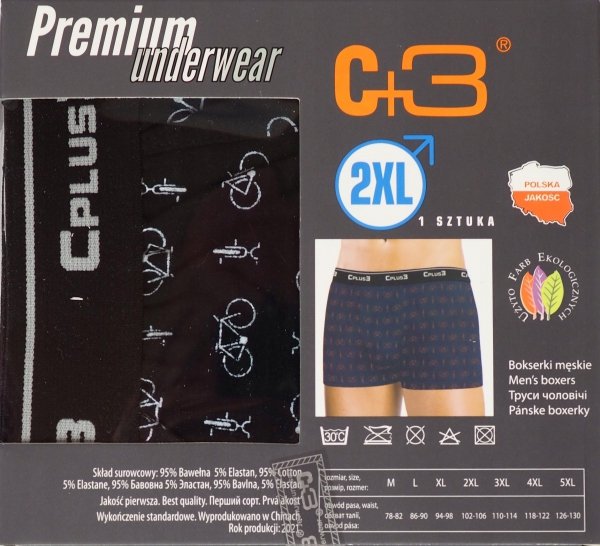 Bawełniane bokserki męskie, jakość firmy C+3 r XXL