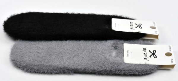 Damskie skarpetki stopki z długim włosem – idealne na zimę 35-38