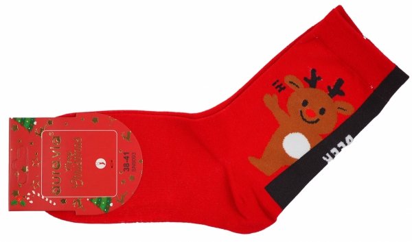 Skarpety świąteczne 35-38 AuraVia,skarpetki gwiazdka unisex mikołaj prezent
