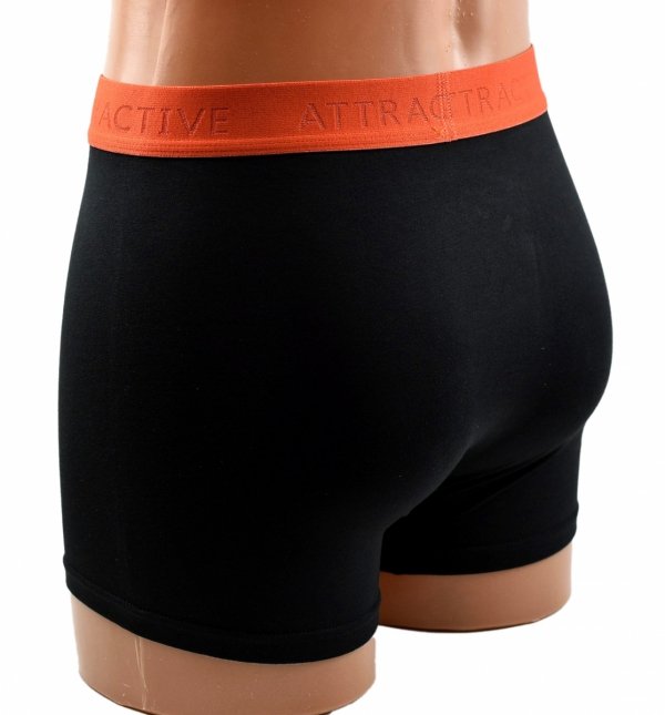 Czarne bokserki męskie Aura.Via ATTRACTIVE – bawełniane, wygodne, rozmiar 3XL