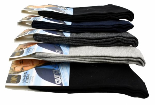 Chłopięce skarpety z subtelnym haftem, pięciopak bawełniany 38-41