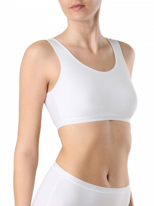 Conte LBE 2018 to gorsetowy biustonosz z bawełny, który idealnie dopasowuje się do sylwetki. Brak fiszbin i szeroka gumka pod biustem gwarantują naturalne podtrzymanie. Doskonały na co dzień i do noszenia w letnie dni jako przewiewny top.