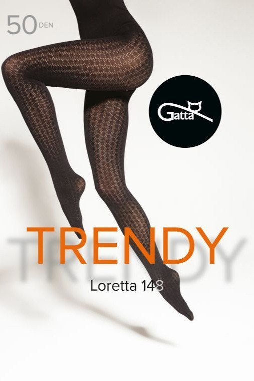 Loretta 50 DEN – eleganckie rajstopy z ażurowym wzorem, wykonane z mikrofibry i przędzy LYCRA w technologii 3D.