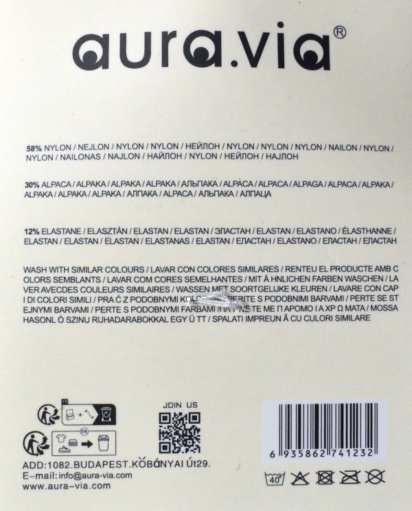 Skarpety damskie Auravia Thermo z alpaką – stylowe i ciepłe na zimę