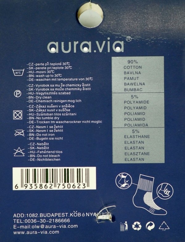 Gładkie Skarpetki garniturowe Aura.Via–klasa i 100% komfortu w jednym 39-42