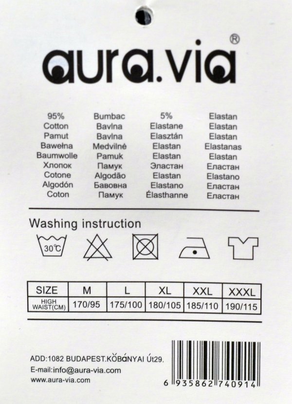 Aura.Via – ciemnoszare bokserki męskie z szeroką gumką GOOD CHOICE, rozmiar 3XL