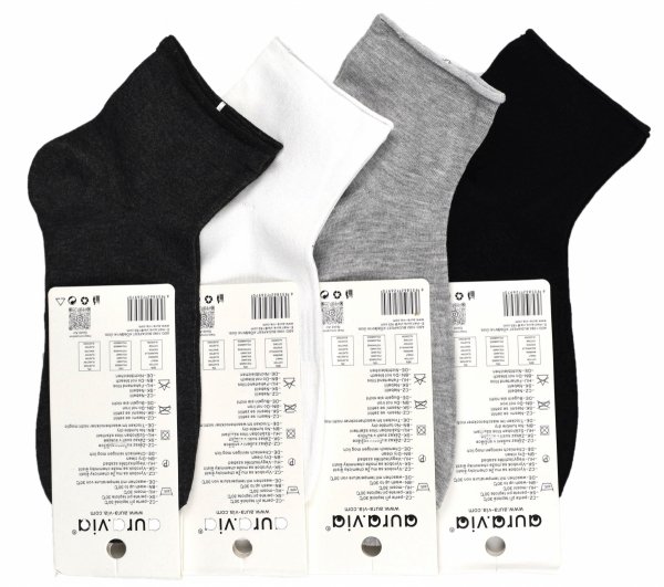 Skarpetki unisex Aura.Via z naturalnej bawełny zapewniają wygodę i swobodę ruchu. Elastyczny, nieuciskowy ściągacz i oddychający materiał gwarantują komfort przez cały dzień