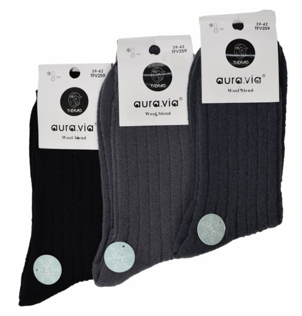 Skarpety zimowe Alpaka 3 pary kolory 39-42 AuraVia Skarpetki ciepłe Thermo