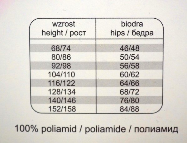 Rajstopy dziecięce Laura 30 DEN Ażur roz.80/86