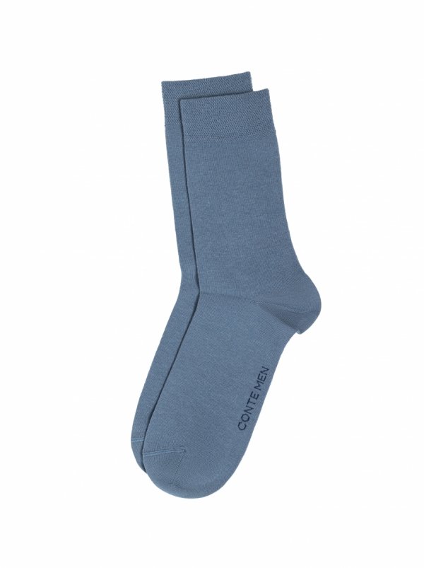 Skarpety garniturowe męskie CONTE w kolorze denim 44-45 