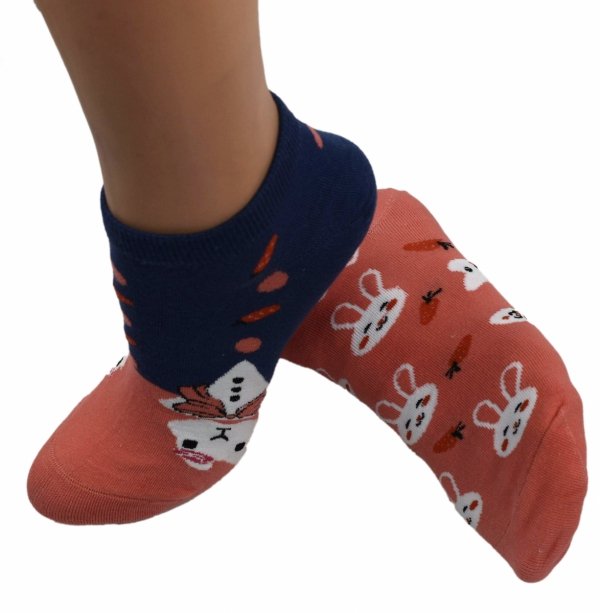 Stylowe stopki "Nie do pary" z króliczym motywem 38-41 AuraVia