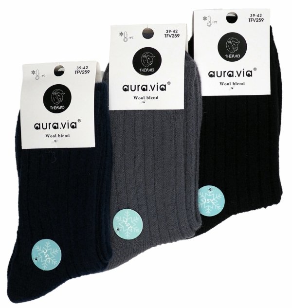 Skarpety zimowe Alpaka 3 pary kolory 43-46 AuraVia Skarpetki ciepłe Thermo