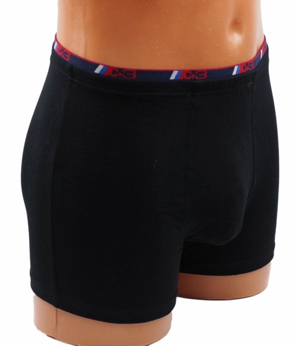 Czarne bokserki męskie, jakość firmy C+3 roz XL, wysoka zawartość bawełny.