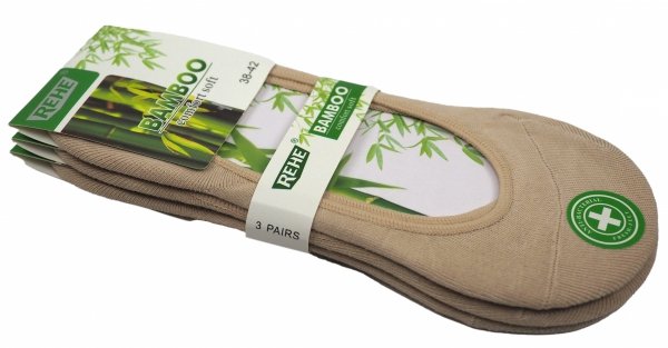 Zestaw 3 Par Skarpet Balerinek Damskich z Włókna Bambusowego firmy  REHE- Model G1022