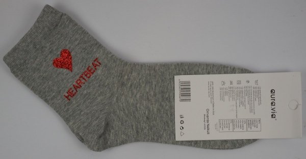 Skarpety brokat serce, na prezent r 35-38 Aura.via