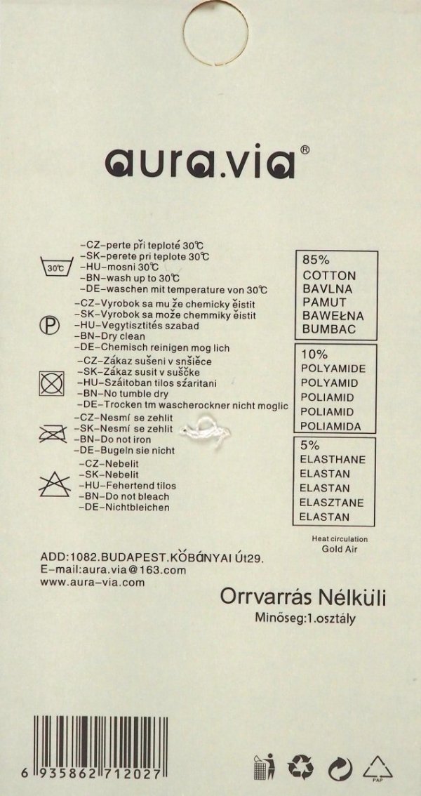 Skarpety śliczny wzór haft, 5 par 38-41 Aura.via