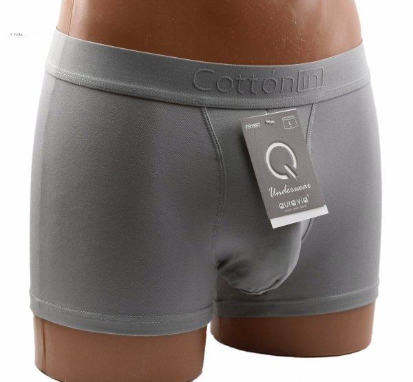 Wygodne bokserki jasnoszare Auravia–miękka bawełna 95%, rozmiar L