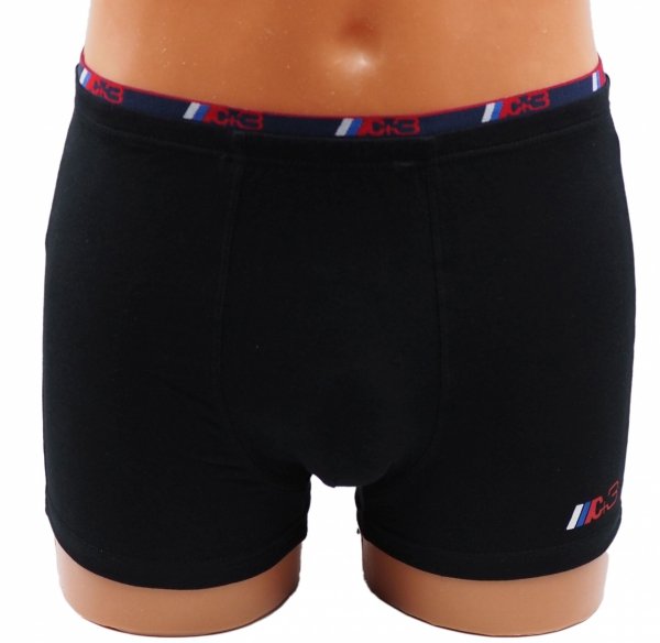 Czarne bokserki męskie, jakość firmy C+3 roz XL, wysoka zawartość bawełny.