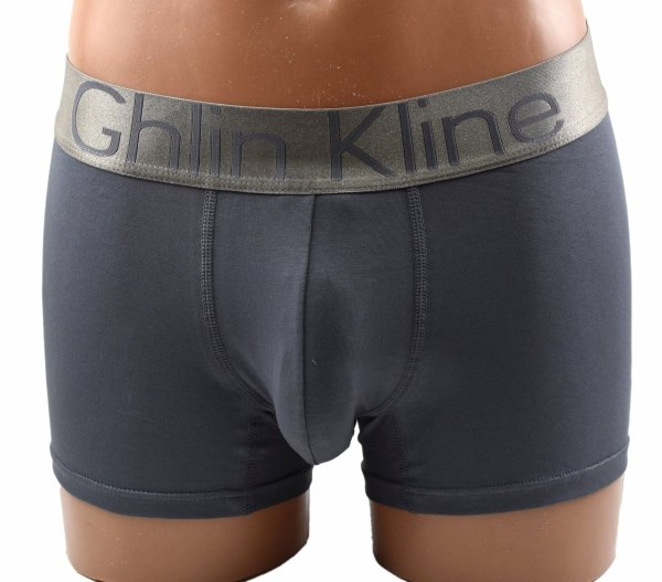 Szare bokserki męskie Aura.Via Ghlin Kline to stylowy wybór dla mężczyzn ceniących elegancję, wygodę i wysoką jakość bawełny.