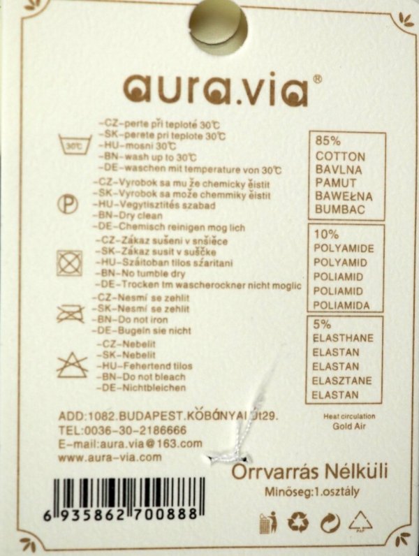 Skaretki, klasyczne stopki, 5 par r 35-38 Aura.via