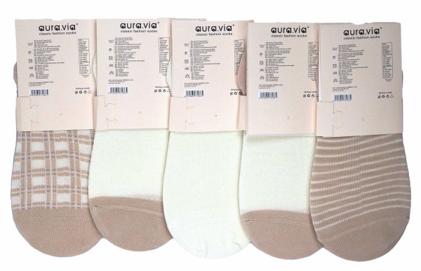 Stopki bawełniane klasyczne, urocze misie mix kolor 5 par 38-41 AuraVia