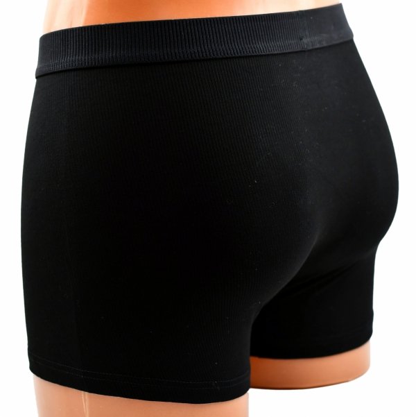 Czarne bambusowe bokserki prążkowane Aura.Via Comfort Pro, rozmiar 2XL