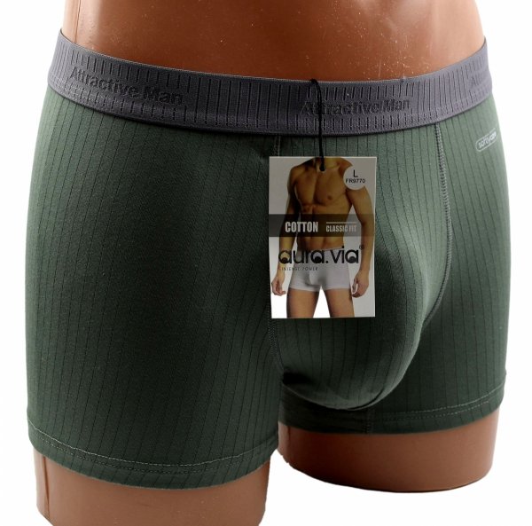 Męskie bokserki Auravia–prążkowana dzianina, elastyczne dopasowanie rozmiar L