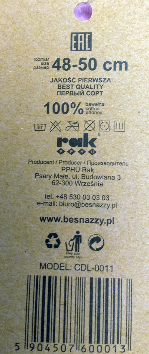 Kapelusz śliczna aplikacja 3D Miś, 100 % bawełny rozmiar 48-50 cm