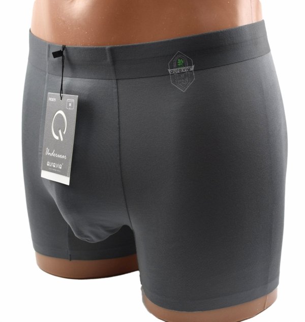 Grafitowe bambusowe 90% bokserki męskie AuraVia–naturalny komfort, rozmiar M