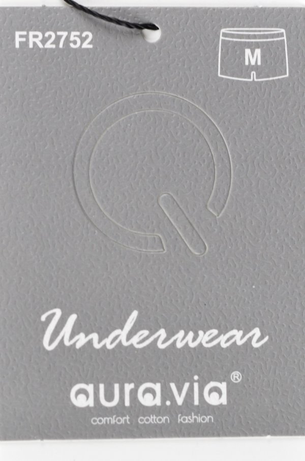 Niebieskie bokserki męskie Aura.Via Ghlin Kline–złota gumka, bawełna, rozmiar L