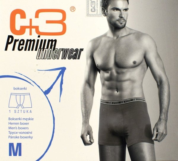 Męskie bokserki C+3 z 95% bawełny–jakość premium roz M