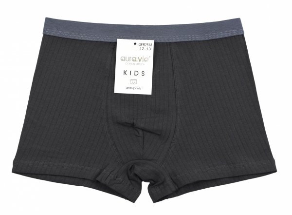 Bokserki chłopięce Aura.Via KIDS grafitowe – bawełna 95% rozmiar 8-9 lat