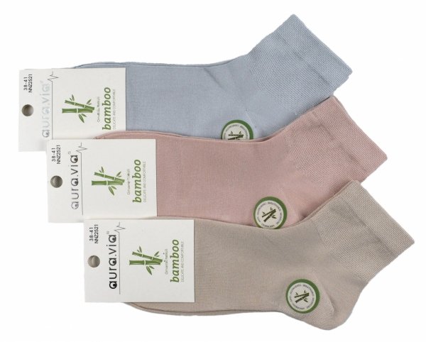 Zestaw 3 par bambusowych skarpetek Aura.Via–naturalny komfort 35-38
