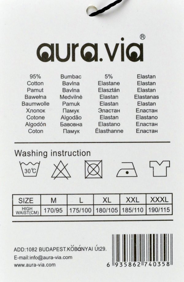 Bawełniane bokserki Aura.Via są przewiewne, trwałe i wyjątkowo komfortowe.