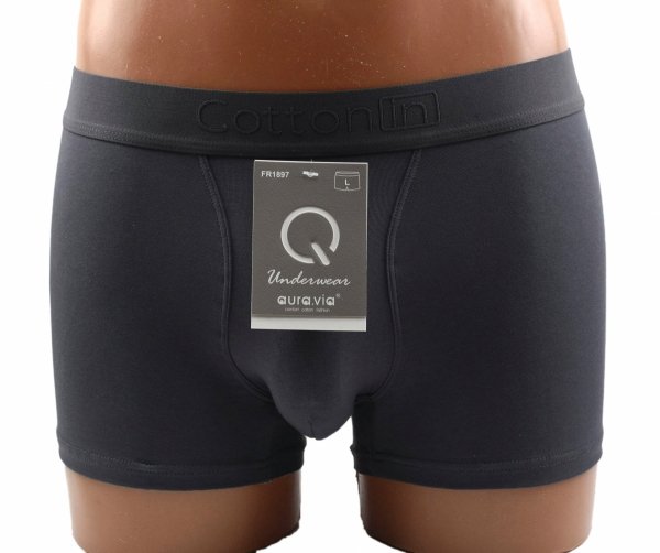 Auravia Cotton In – grafitowe bokserki męskie 95% bawełny, rozmiar 3XL