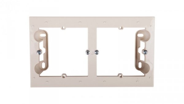 Simon 54 Premium Puszka natynkowa podwójna płytka kremowa DPN2/41