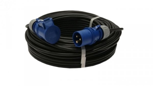 Przedłużacz kempingowy elCORD CEE 16A-3 230V IP44 40m H07RN-F 3G1,5 (gumowy OPD) z wt. i gn. CEE 16A-3P 30225400