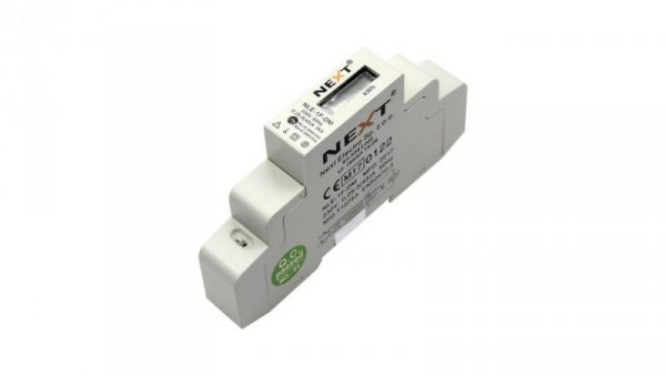 Licznik zużycia energii elektrycznej 1fazowy MID, na szynę DIN TH-35, lb 5A, lmax 45A NLE 1F MID