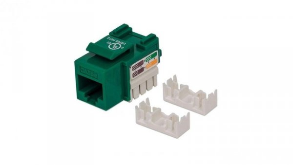 Moduł Keystone RJ45 UTP Cat5e Zielony Punch-Down
