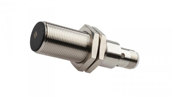 Czujnik indukcyjny M18x1 65dł zabudowany Sn: 5mm 10-30V DC PNP złącze M12 4-pinowe mosiądz niklowany IP67 IB180424