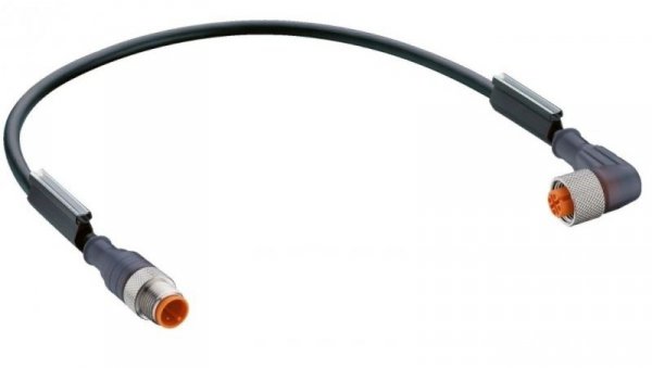 Kabel konfekcjonowany jednostronnie M12 3-pinowy złącze żeńskie kątowe samoblokujący gwint LED PUR RKWT/LED A 4-3-224/10 M