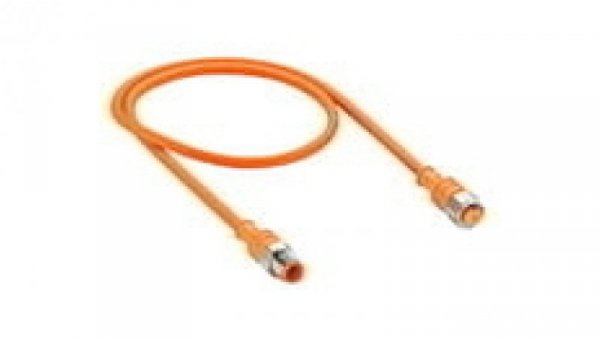 Kabel konfekcjonowany obustronne złącze M12 4-pinowe męskie proste żeńskie proste PVC pomarańczowy PRST 4-PRKT 4-07/5 M