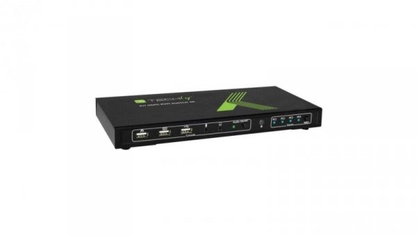 Przełącznik KVM HDMI/USB 4x1 z Audio 4K*60Hz Techly